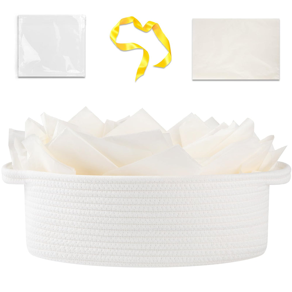 OIAHOMY gift basket empty with handle for portable gift storage and transport