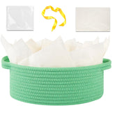 OIAHOMY gift basket with handle in green for easy gifting and display