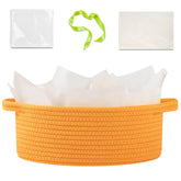 OIAHOMY gift basket with handle orange for easy transport and stylish storage