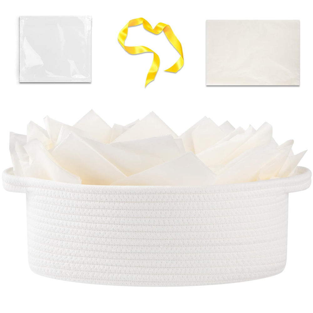 OIAHOMY gift basket with handle, top view showing easy portability