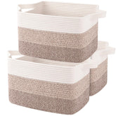 OIAHOMY gradient yellow storage basket folds neatly for 3-pack organization
