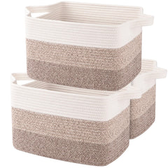 OIAHOMY gradient yellow storage basket folds neatly for 3-pack organization