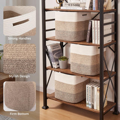 OIAHOMY kallax shelf setup with bins for neat storage.