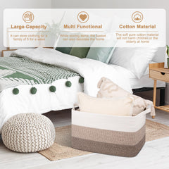 OIAHOMY large basket with handles drags easily across floors.