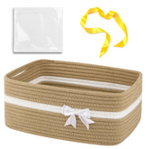 OIAHOMY large woven storage basket, side view, ideal for organized shelves.