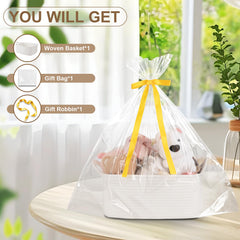 OIAHOMY multiuse storage basket ideal for desks, shelves, and surfaces