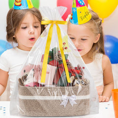 OIAHOMY nursery storage basket for toys, clothes, and blankets in a safe design