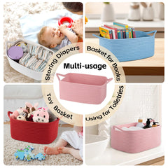 Versatile storage for nursery, living room, or bathroom organization