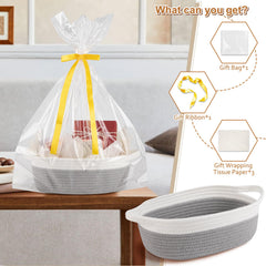 OIAHOMY small woven basket 12x8x5 fits shelves and nightstands.