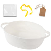 OIAHOMY small woven basket with gift bag for easy gifting and organization.