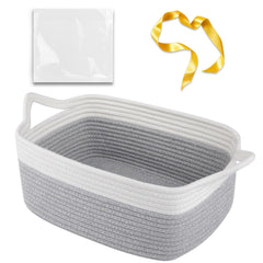 OIAHOMY small woven rope basket with gift bag and ribbon for gifting