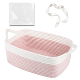 OIAHOMY small woven rope basket with gift bag, ideal for compact gift storage