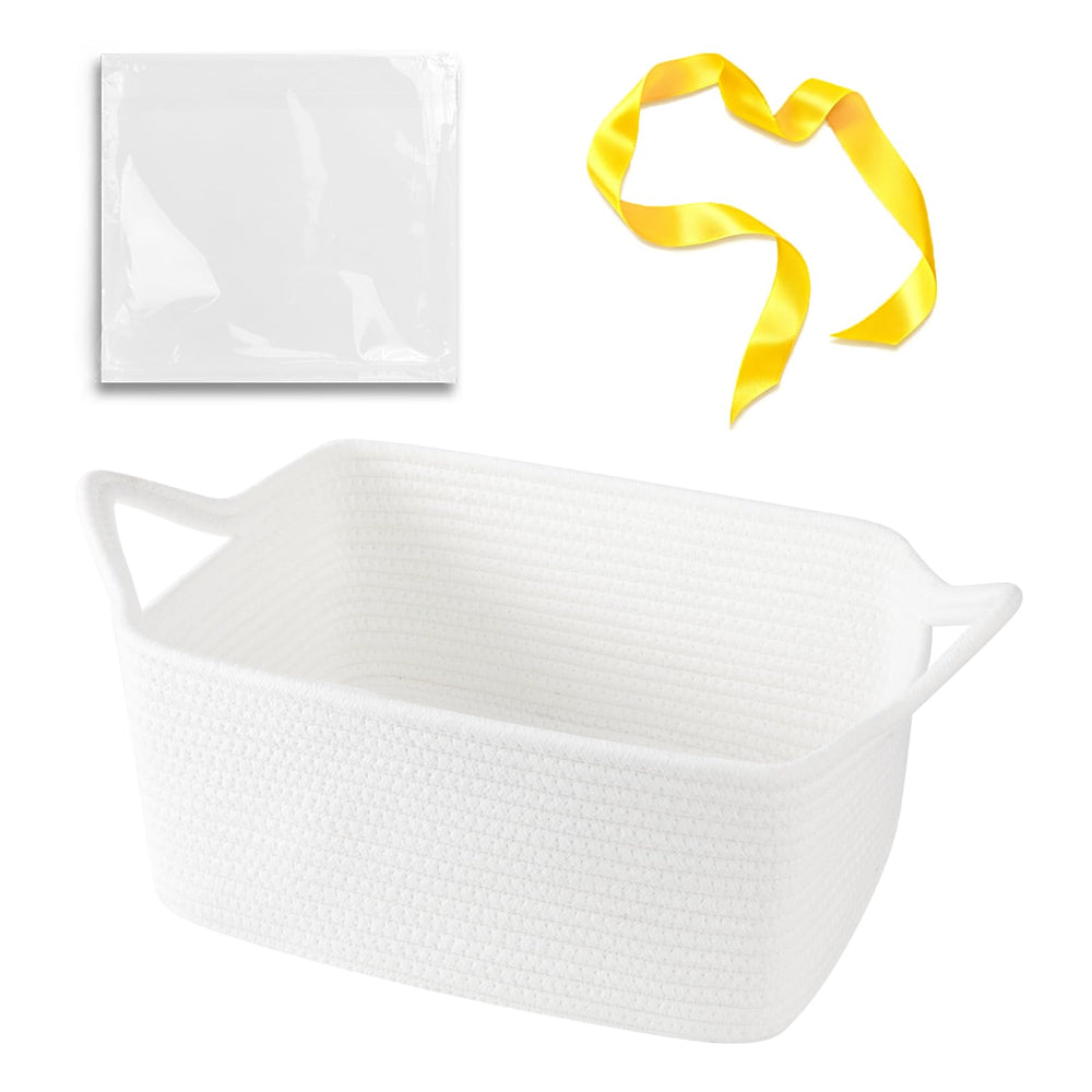 OIAHOMY small woven rope basket with gift bags and ribbons for easy gifting