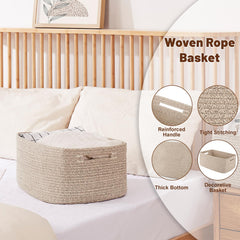 OIAHOMY soft cotton rope basket is baby-safe and odor-free for storage.