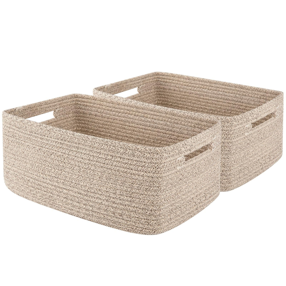 OIAHOMY storage basket in rectangular shape on a shelf for neat organization