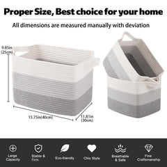 OIAHOMY woven storage basket children toys keeps playroom tidy.