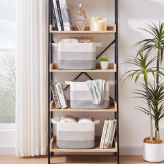OIAHOMY woven storage basket soft cotton rope gentle on floors.
