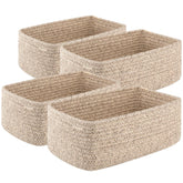 OIASKET 4-pack small storage baskets on shelf keep items organized with style