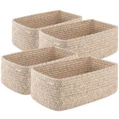OIASKET 4-pack small storage baskets on shelf keep items organized with style