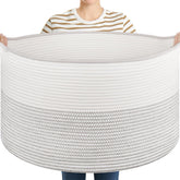 OIASKET blanket basket large dimension stores bulky items neatly.