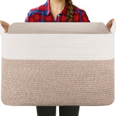 OIASKET extra-large laundry basket with 95L capacity keeps clothes organized and accessible in busy homes.