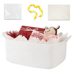 OIASKET gift basket empty with woven texture, ideal for a ready-to-gift presentation