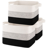 OIASKET gradient black storage baskets on a shelf organized and neat