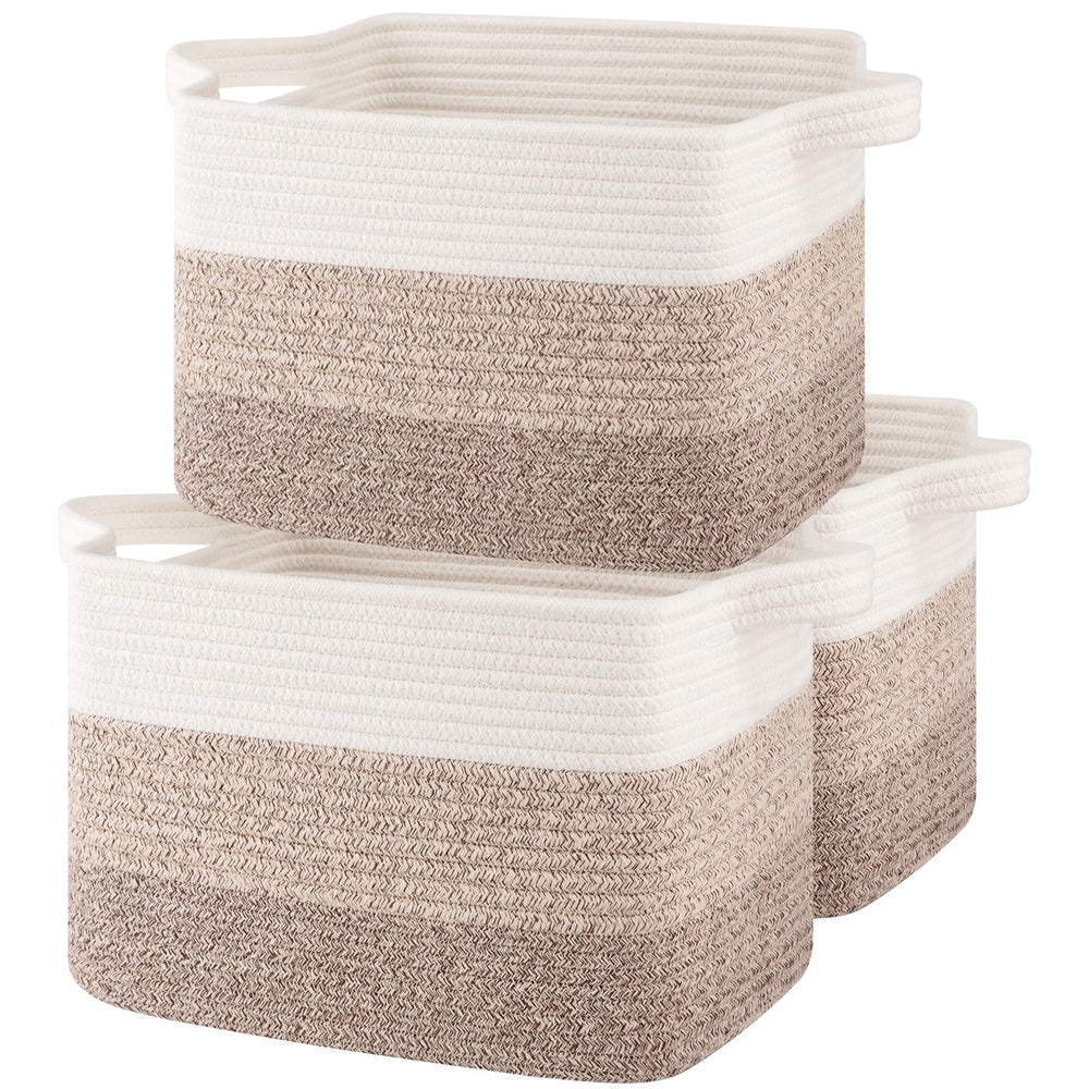 OIASKET Storage Baskets front view, compact decorative bins ideal for tidy nursery shelves.