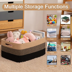 OIASKET two-pack storage bins keeps nursery organized and accessible.