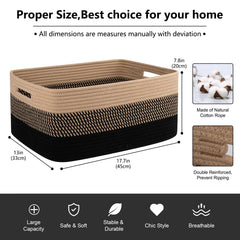 OIASKET woven rope basket with soft touch suitable for nursery essentials.