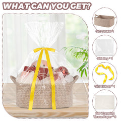 OIASKET woven storage basket shown on a shelf for tidy organization