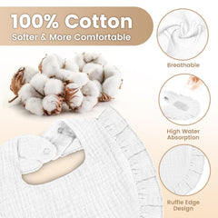 Oiomniv bib with 3 adjustable snaps adapts from newborn to 24 months