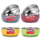 OKAY ORANGE non-slip base toddler bowls keep meals stable to reduce spills.