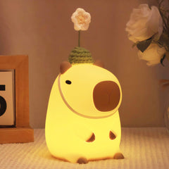 Okayera cute capybara night light on bedside for gentle evenings