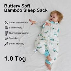 Okayinn BubblePanda sleep sack with 2-way zipper for easy midnight diaper changes