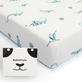 Okayinn BubblePanda bamboo crib sheet offers soft comfort for baby sleep.