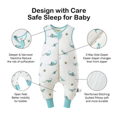 Okayinn BubblePanda open feet design supports natural movement for crawling and play