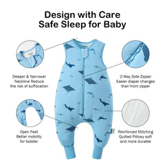 BubblePanda sleep sack neckline safety feature with zipper protection