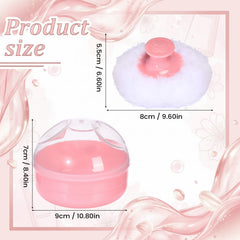 OKDEALS UTENE pink puff case inner view protects puff for gentle powder application.