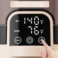 Olfjurk Instant Baby Bottle Warmer LED touch display with customizable temperature.