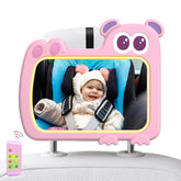 olishare 2-in-1 baby car mirror with cry detection triggers soft lights and sounds to soothe on the go