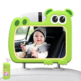 olishare baby car mirror green front view for clear rear-facing visibility and safety