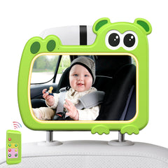 olishare baby car mirror green front view for clear rear-facing visibility and safety