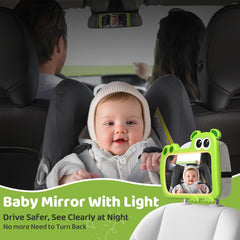 olishare baby car mirror green remote control use for one-handed adjustments on the go