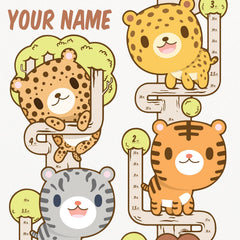 Oliver's Labels personalized-growth-chart helps monitor child height milestones in a playful way.