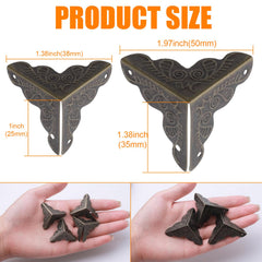 Olldag bronze antique corner protectors with screws for furniture and cabinets.