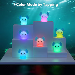 ollycasa Axolotl night light brightness control lets you tailor the glow