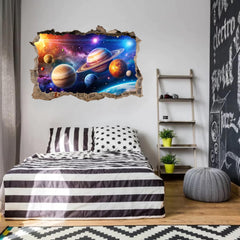 OLMIXA space planets wall stickers ideal for kids' rooms and classrooms.