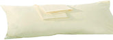 Om Bedding Collection body pillowcase 20x54 in ivory showcases ultra-soft Egyptian cotton.