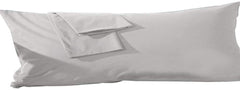 Om Bedding Collection body pillowcase 20x60 silver in Egyptian cotton for luxurious softness